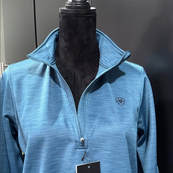 AriatTek Team Mid States SMU 1/2 zip Sweatshirt, fleece-lined,embroidered sleeve - Picture 6 of 9